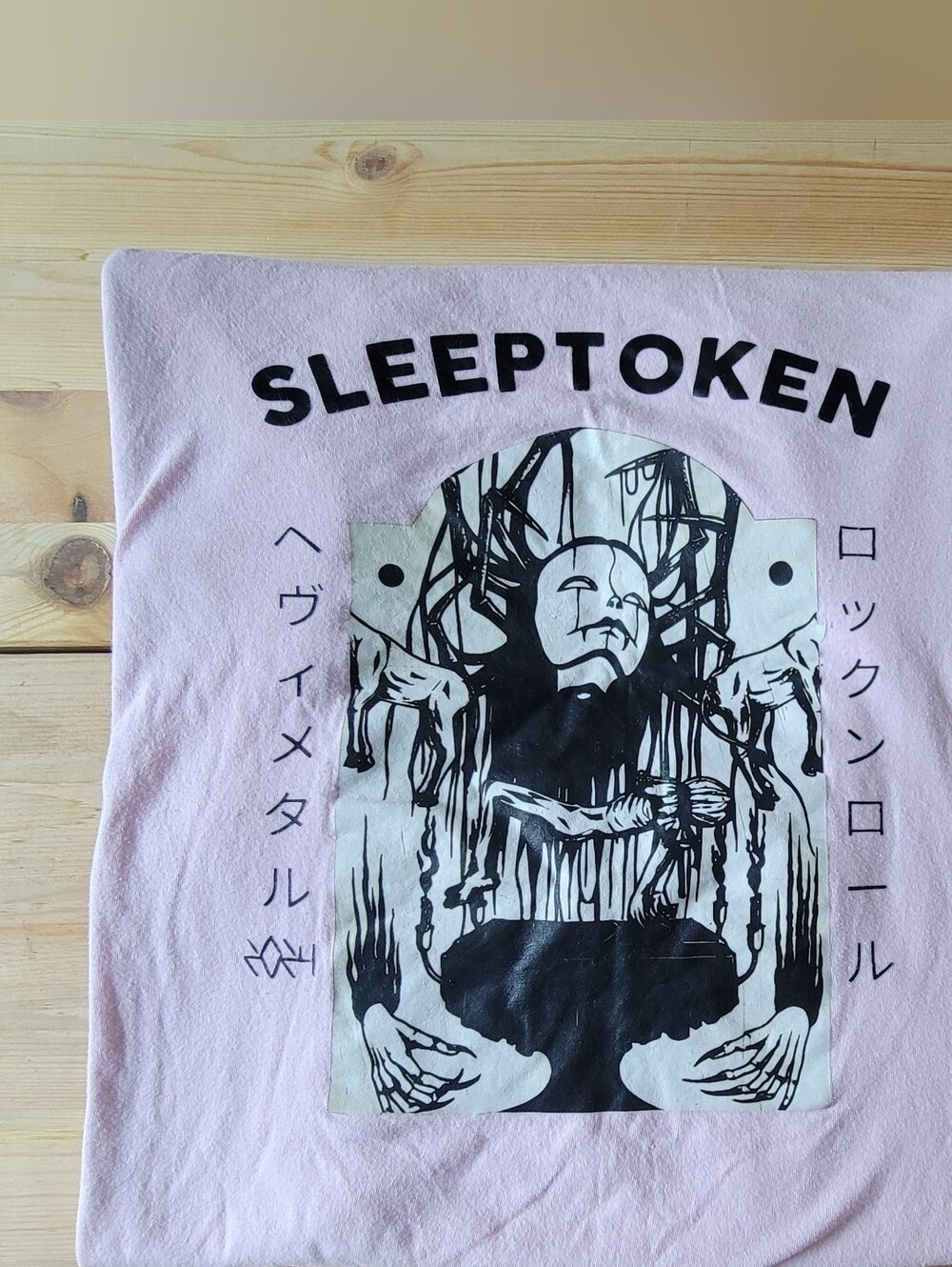 SLEEPTOKEN Graphic Light Pink Band Tee